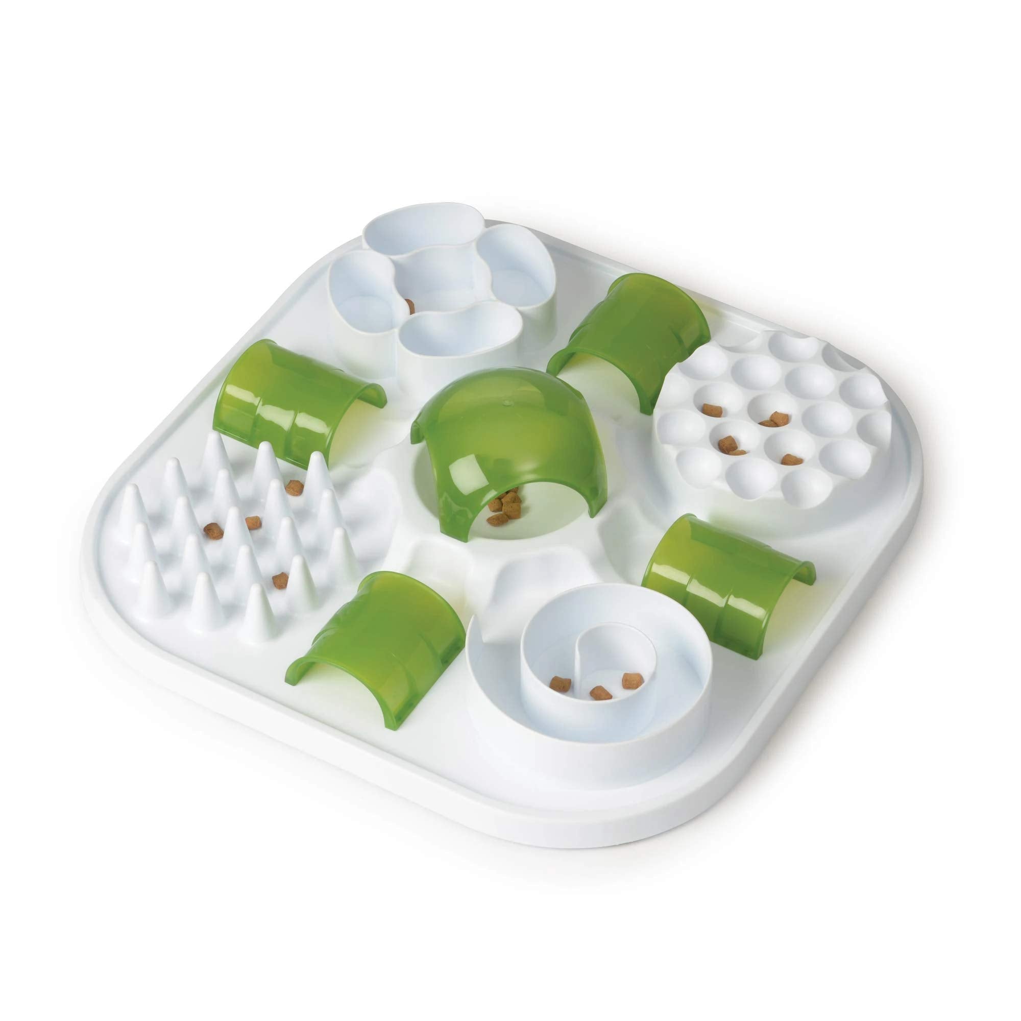 Catit Play Treat Puzzle Slow Feeder - Interactive Foraging Toy | BPA-Free | White 4