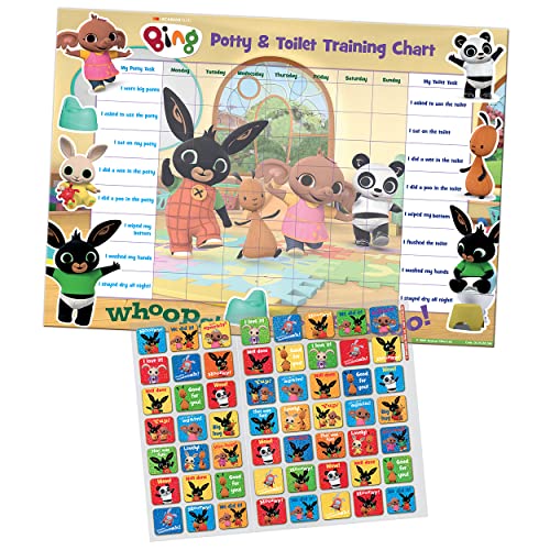 Bing Potty & Training Reward Chart with 56 Reusable Stickers - Ages 3-6 7
