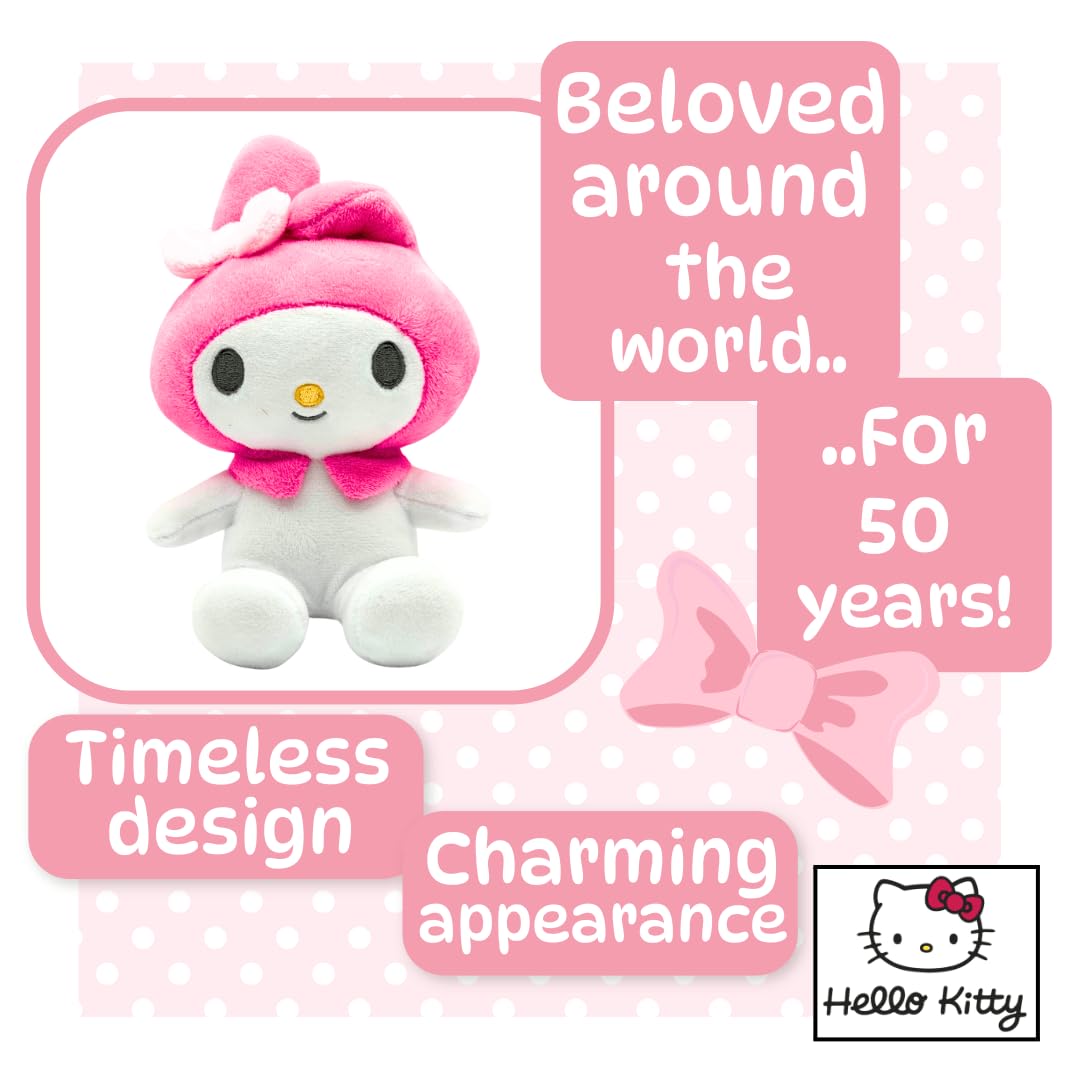 Sanrio My Melody Sitting Plush Toy 15cm | Pink Cuddly Doll | Polyester Fiber Collectible Gift 4