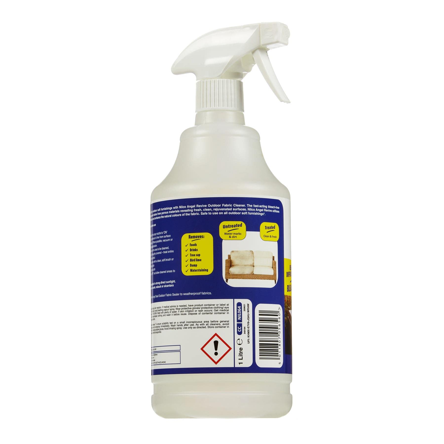 Nilco Angel Revive Outdoor Fabric Foam Cleaner - Antibacterial | Concentrated Gel | 1 Litre