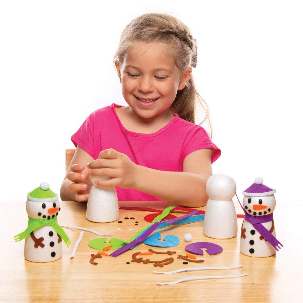 Baker Ross AT190 Build a Snowman Craft Kit - Christmas Arts & Crafts for Kids 8