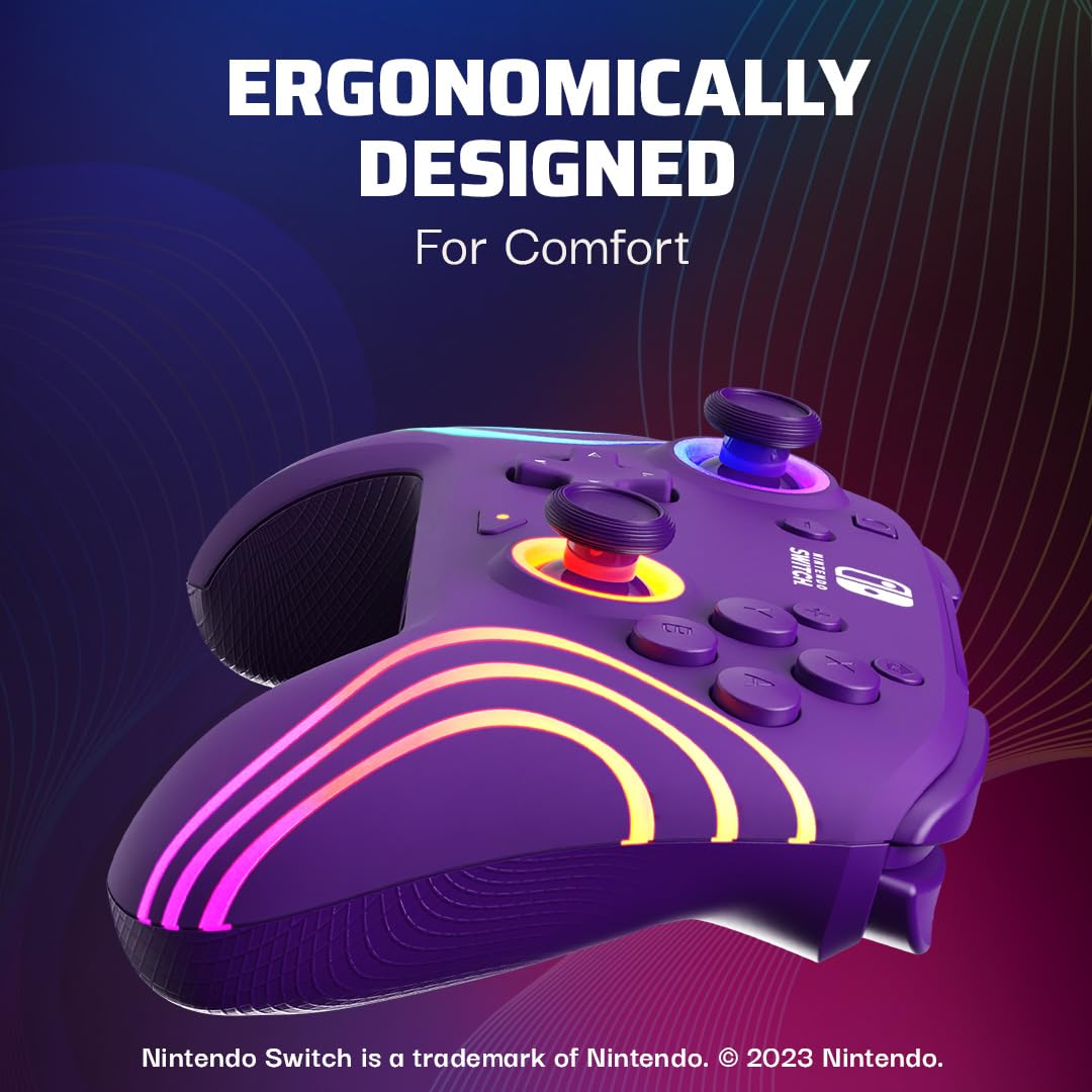 PDP Afterglow Wave Wireless Pro Controller with Full Motion for Nintendo Switch 4