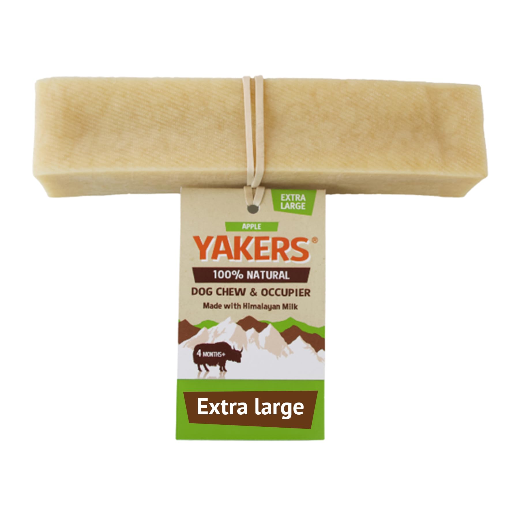 Yakers Apple Dog Chew for Large Breeds - Extra Large Size | Promotes Dental Health | High Protein & Calcium