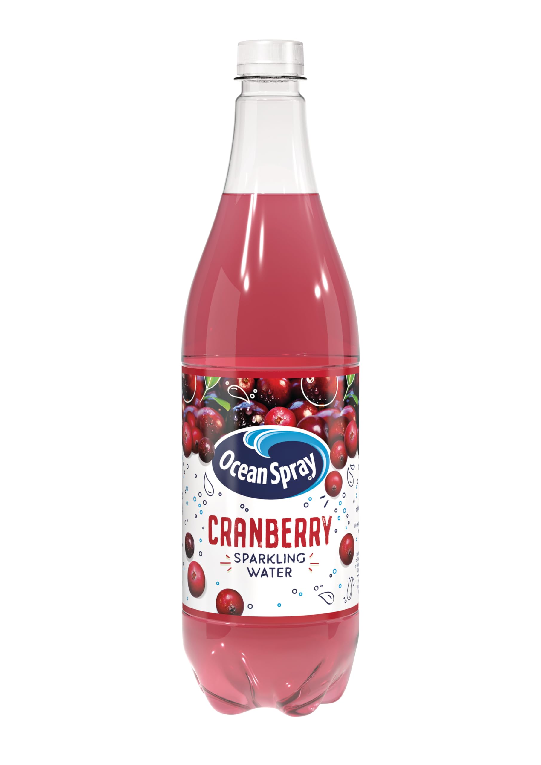 Ocean Spray Pink Cranberry Sparkling Water - Cranberry Flavoured Beverage | 1L 1