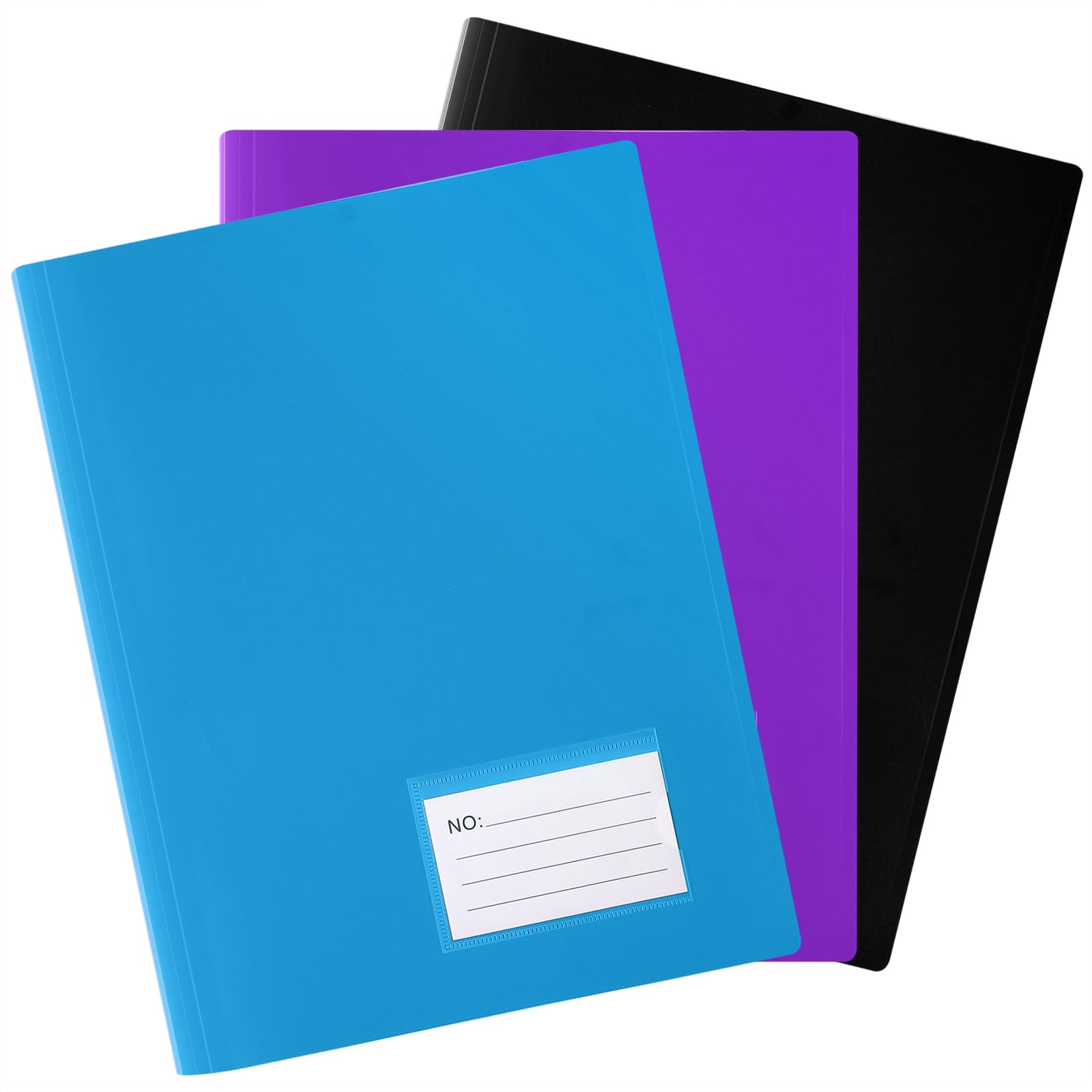 NORTHERN BROTHERS Project Folder - 110 Pockets A4 Display Book | Plastic, Black/Blue/Purple 1