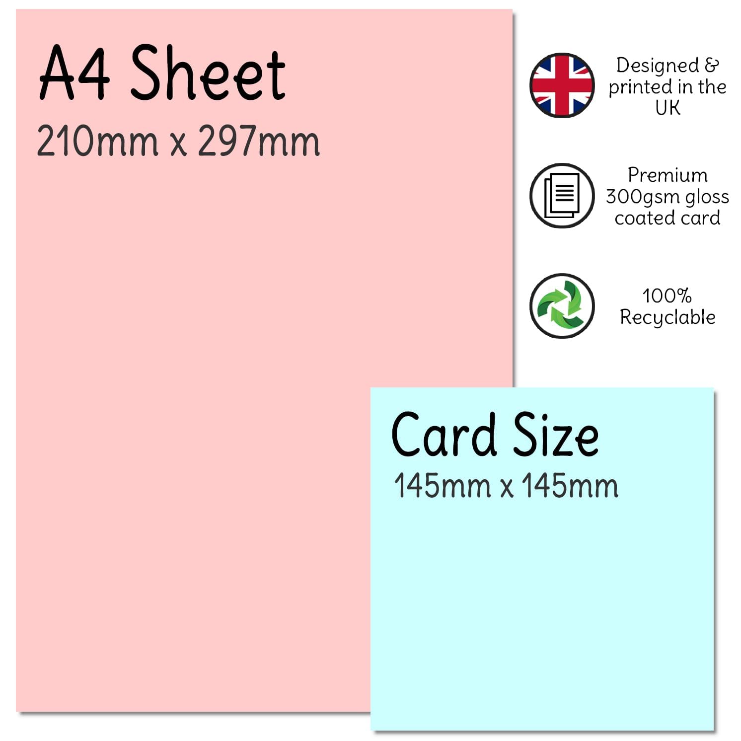 Stuff4 Girls 7th Birthday Card - Cool Unicorn Sunglasses Design | 145mm Square | 300gsm Gloss Board 6