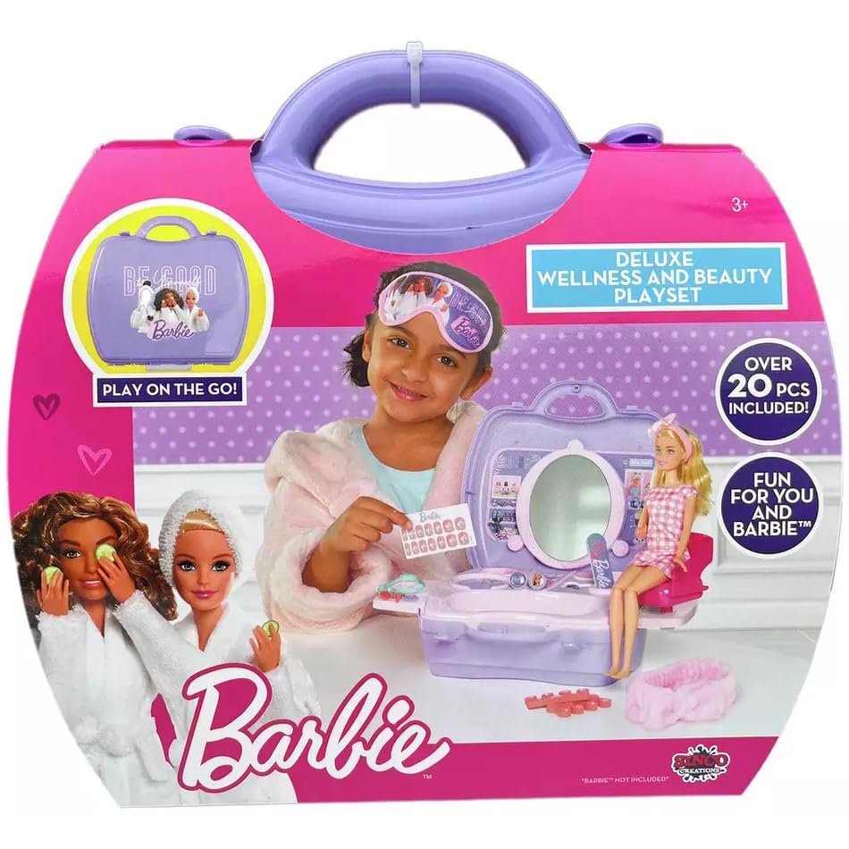 Sinco Creations Barbie Deluxe Wellness & Beauty Playset - 20 Piece, Pink, Plastic 2
