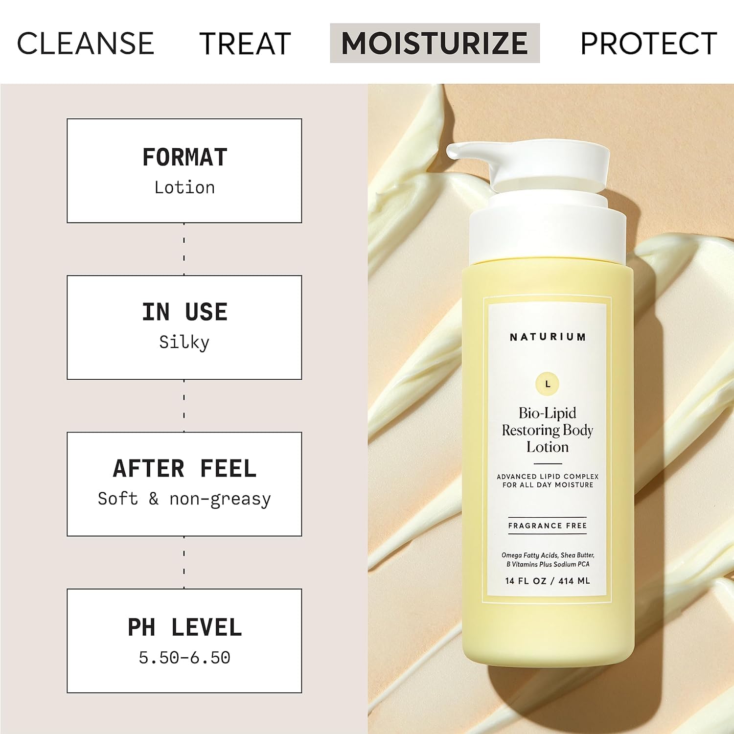 Naturium Bio-Lipid Restoring Body Lotion - Restores Skin Barrier, All Day Moisture, Shea Butter Scent | 414 ml 3