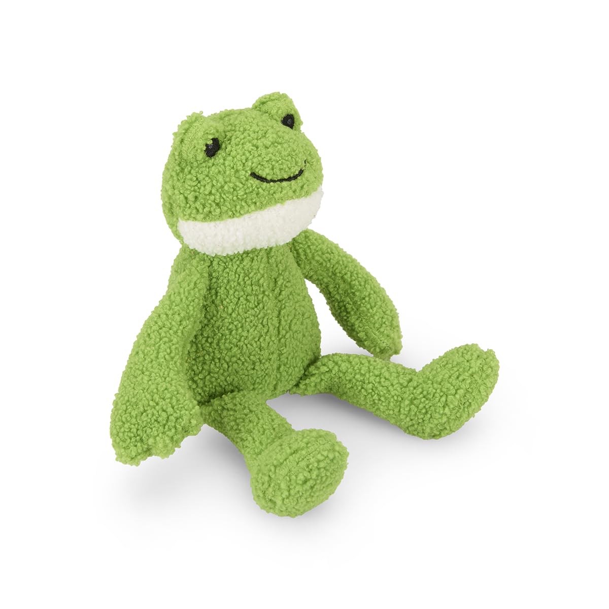 Petface Little Petface Finlay Frog Plush Dog Toy with Squeaker | Lightweight for Small Dogs | Green