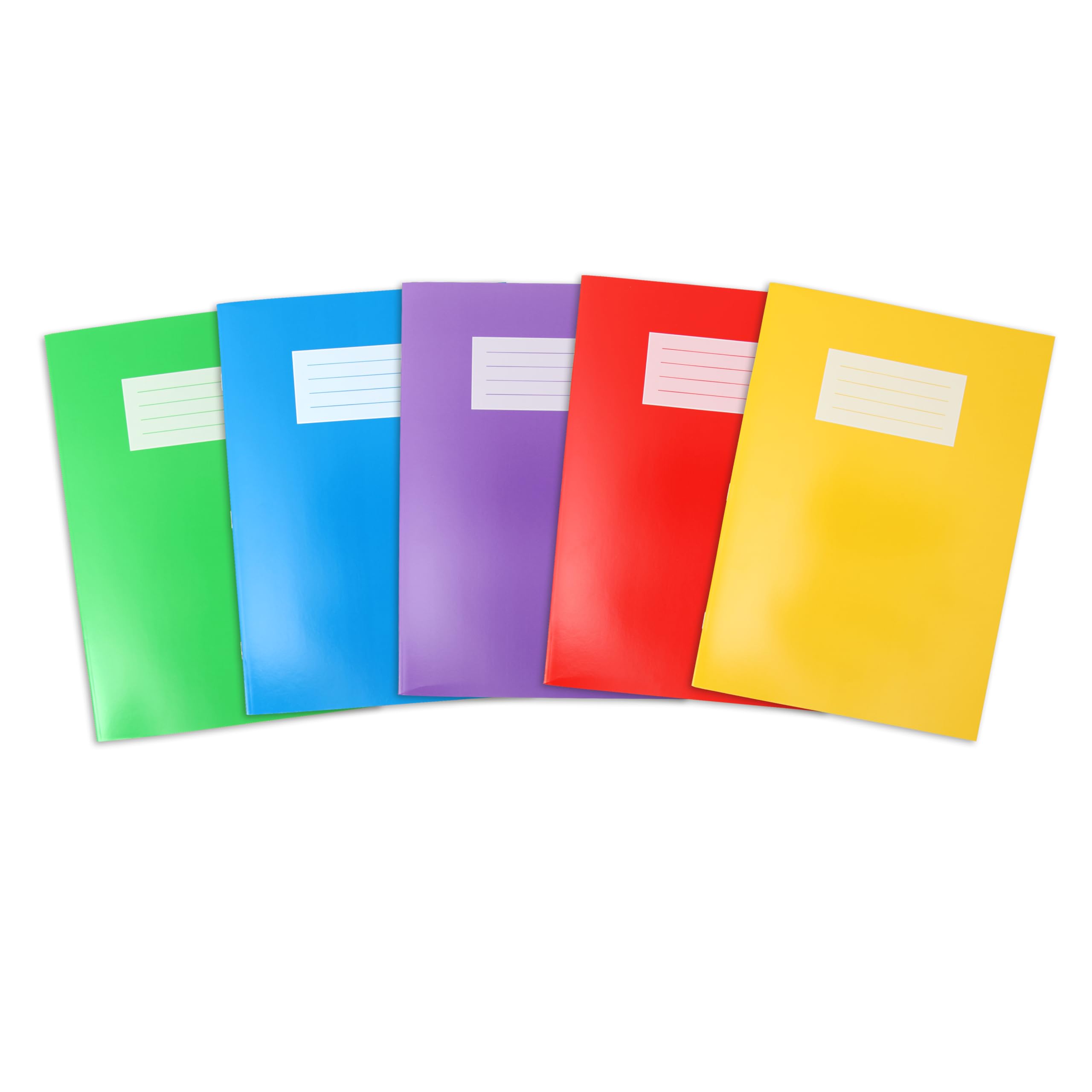 Oxford A4 Composition Notebooks - 80 Pages, 8mm Ruled with Margin | Pack of 5 Assorted Colours 1