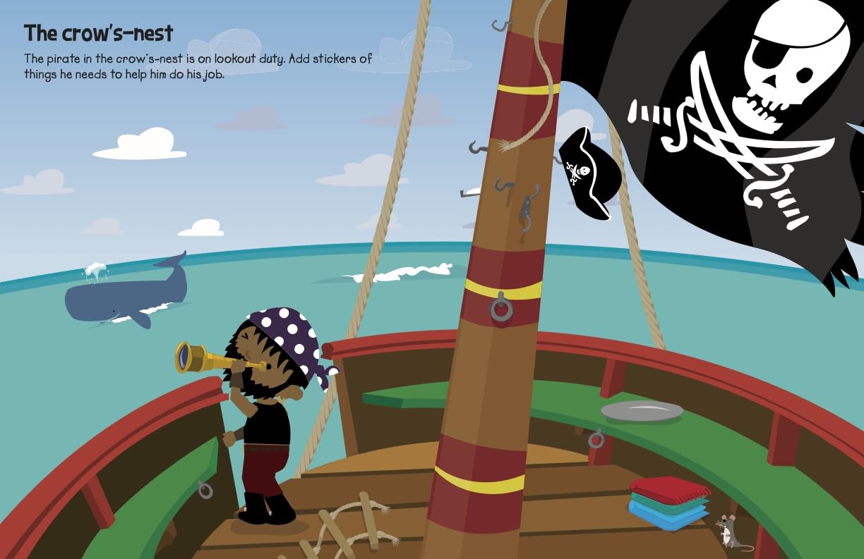 Imagine That 555 Sticker Fun - Pirate Ship Activity Book | Ages 5-7 | Paperback