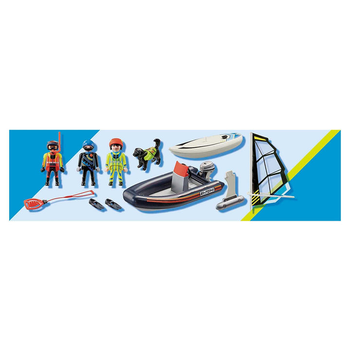 PLAYMOBIL City Action 70141 Sea Rescue: Water Rescue with Dog - Ages 4+