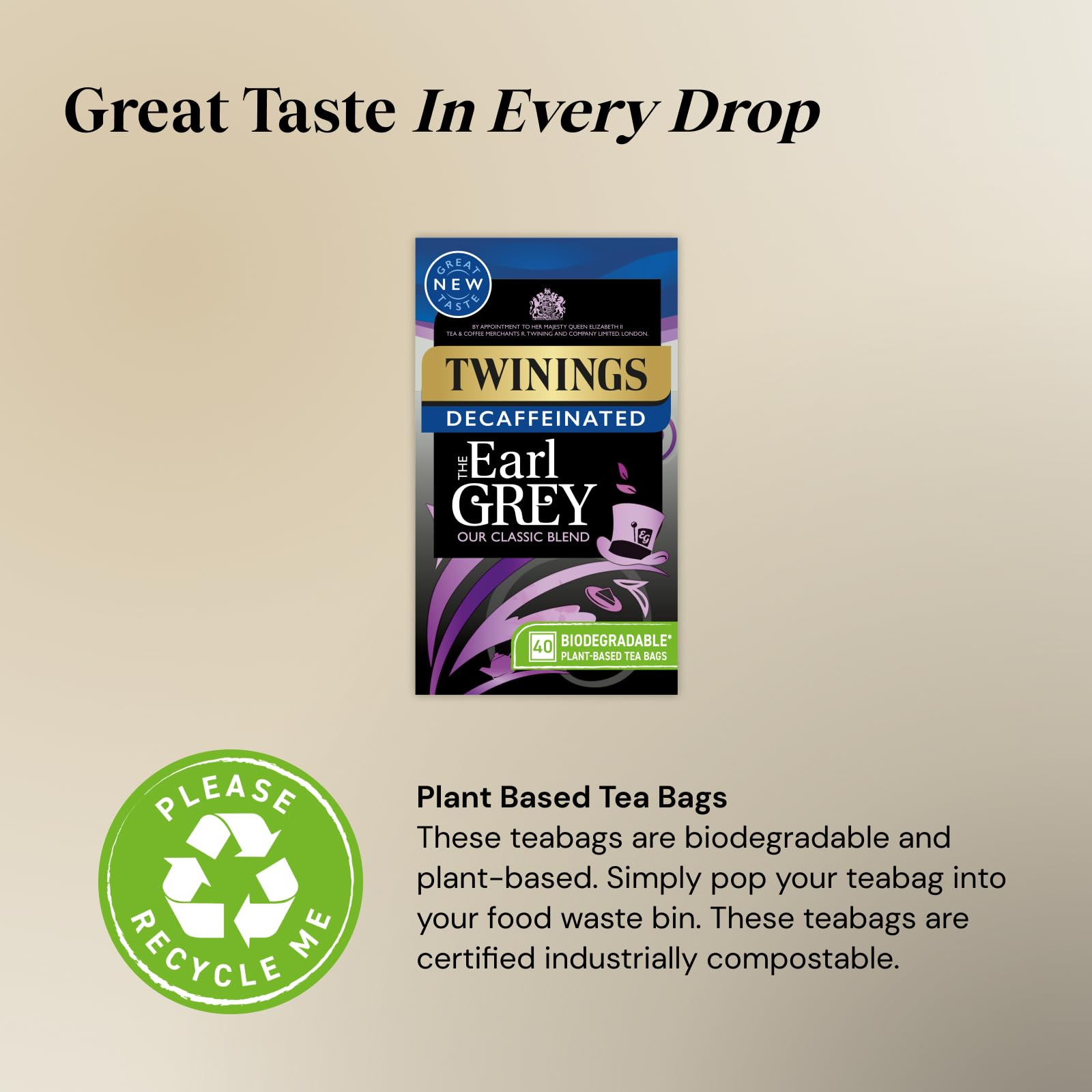 Twinings Earl Grey Bergamot & Lemon Flavoured Decaffeinated Black Tea Blend – 40 Tea Bags 2