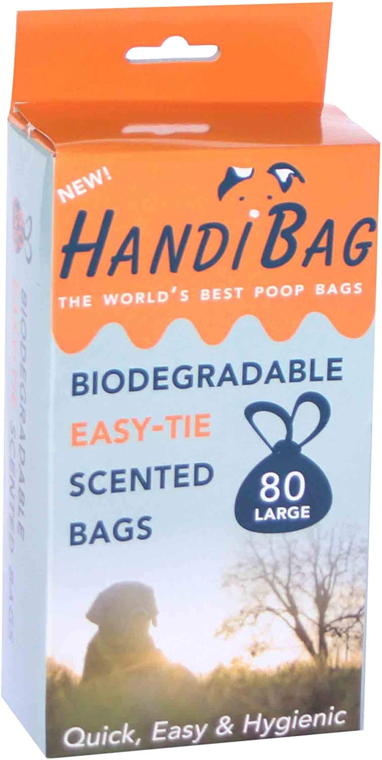 SMALL PET SELECT Handiscoop Bags - 80 Biodegradable Waste Bags | Unscented, Beige