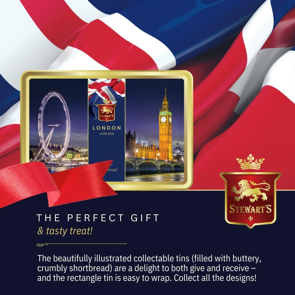 Stewart's London Shortbread Tin (150g) - Traditional Scottish Shortbread 3