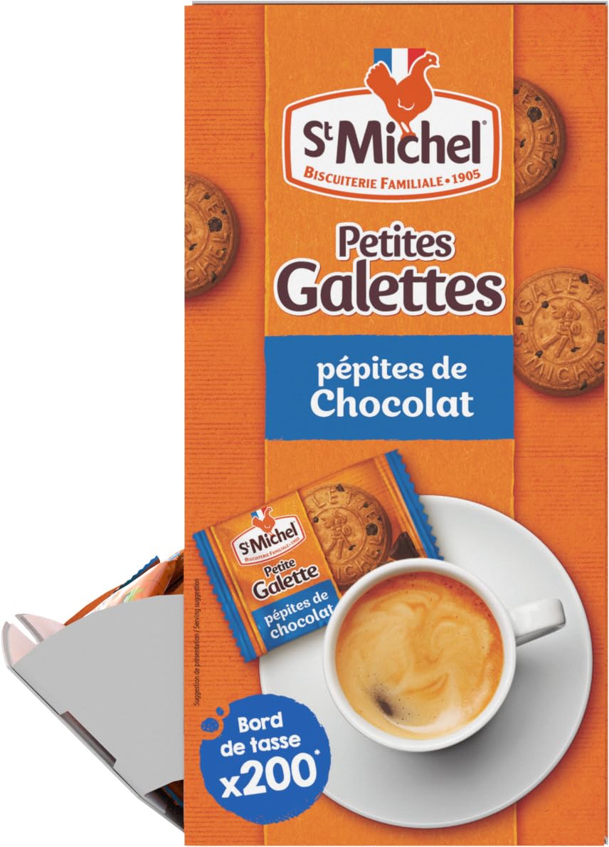 St Michel - Small Pure-Butter & Chocolate Chips French Galettes - Coffee Size