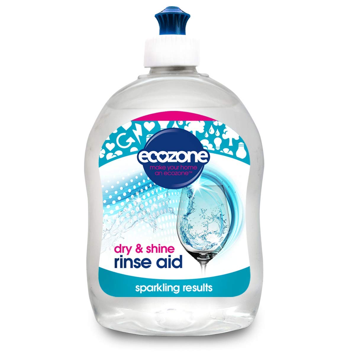 Ecozone Rinse Aid for Dishwashers - Natural Formula, Streak-Free Finish | 500 ml 1