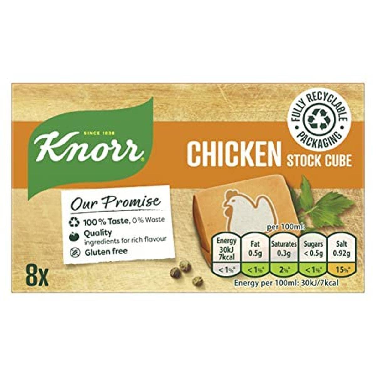 Knorr Chicken Stock Cubes, 10 g (Pack of 8)