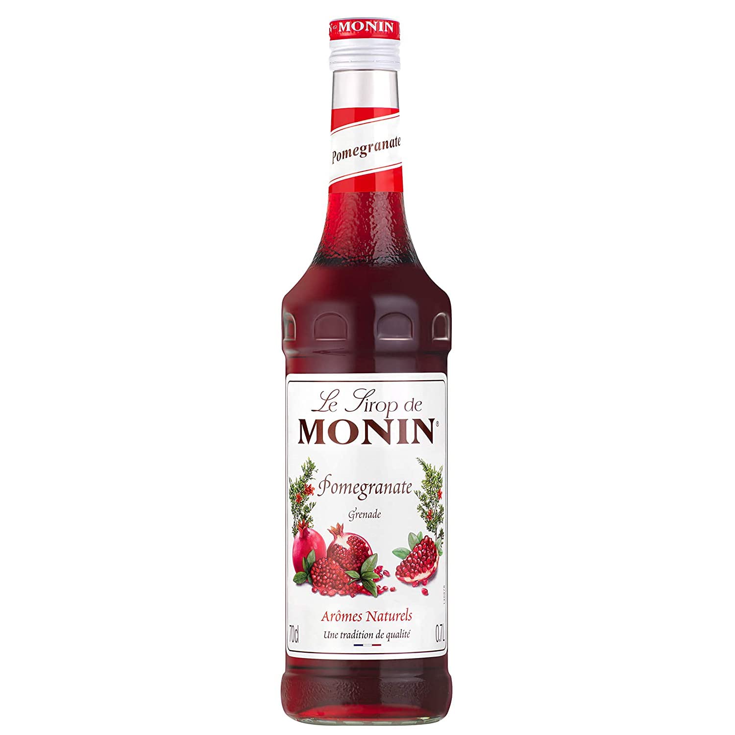 Monin Premium Pomegranate Syrup - Rich Red Fruit Flavor | 700ml Glass Bottle | Vegan Friendly 1