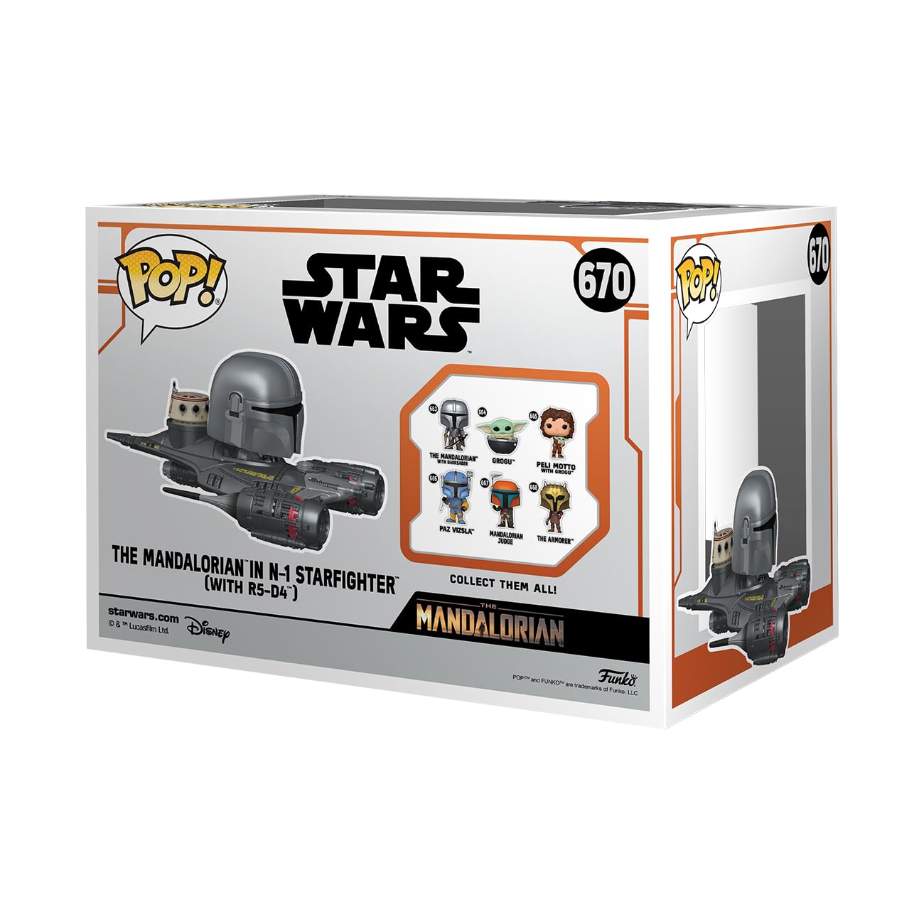Funko Pop! Rides: Star Wars - The Mandalorian in N-1 Starfighter Vinyl Figure 11