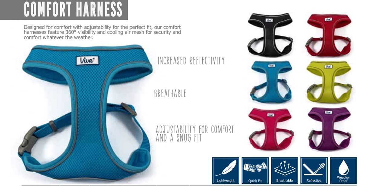 Ancol Viva Lightweight Mesh Dog Harness - Red, Size Medium (Girth 44-57 cm) 7