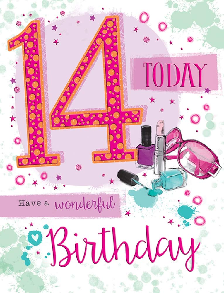 Piccadilly Greetings Traditional Juvenile Birthday Card Age 14 F - 8 x 6 in 1