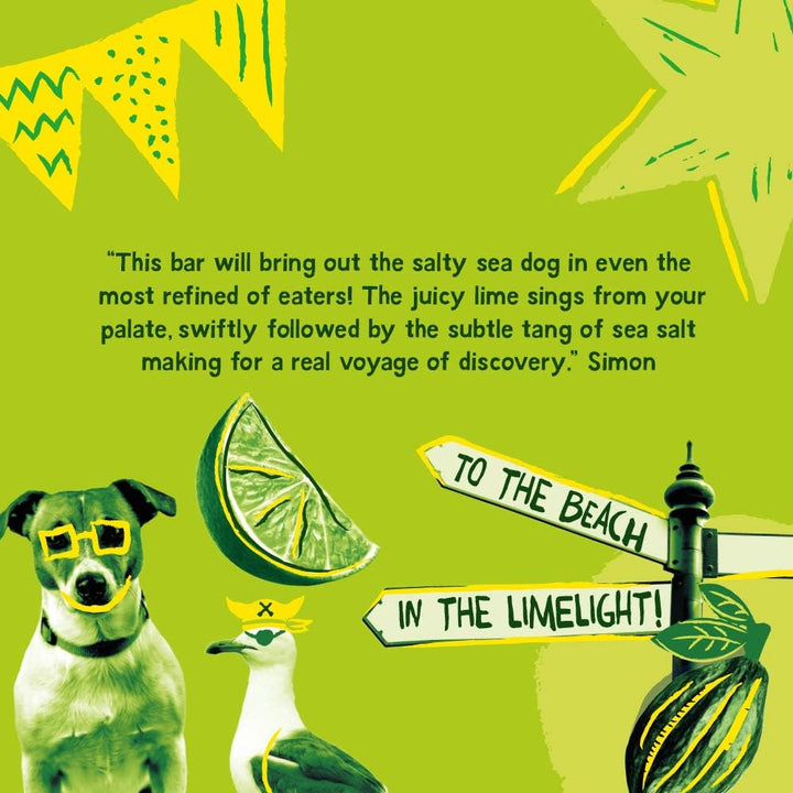 Montezuma - Sea Dog 70% Cocoa Dark Chocolate with Sea Salt & Lime, Vegan Gluten-Free Bar
