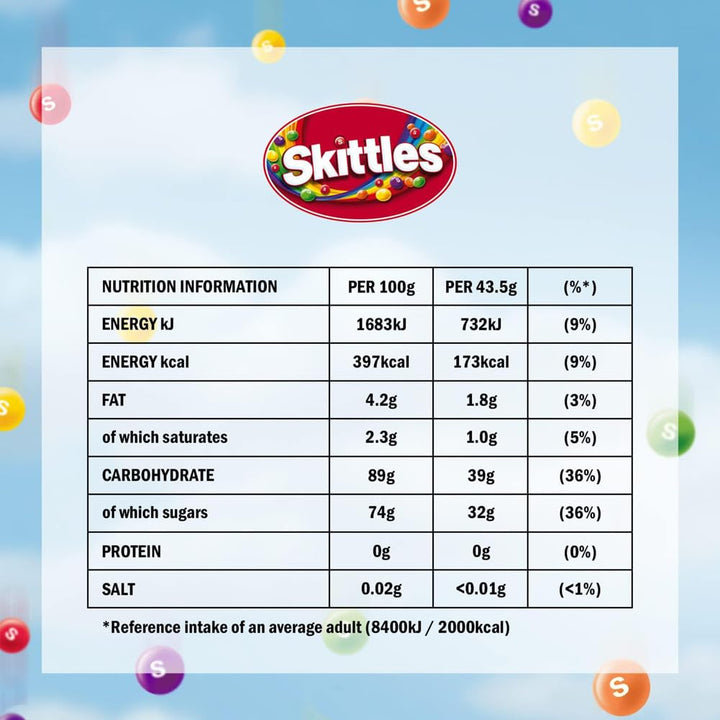 Skittles Fruit Flavoured Chewy Sweets Bag - 1kg Vegan Bulk Candy