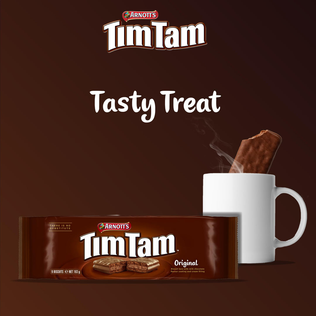 Tim Tam - Original Milk Chocolate Coated Biscuit Bars (163g)
