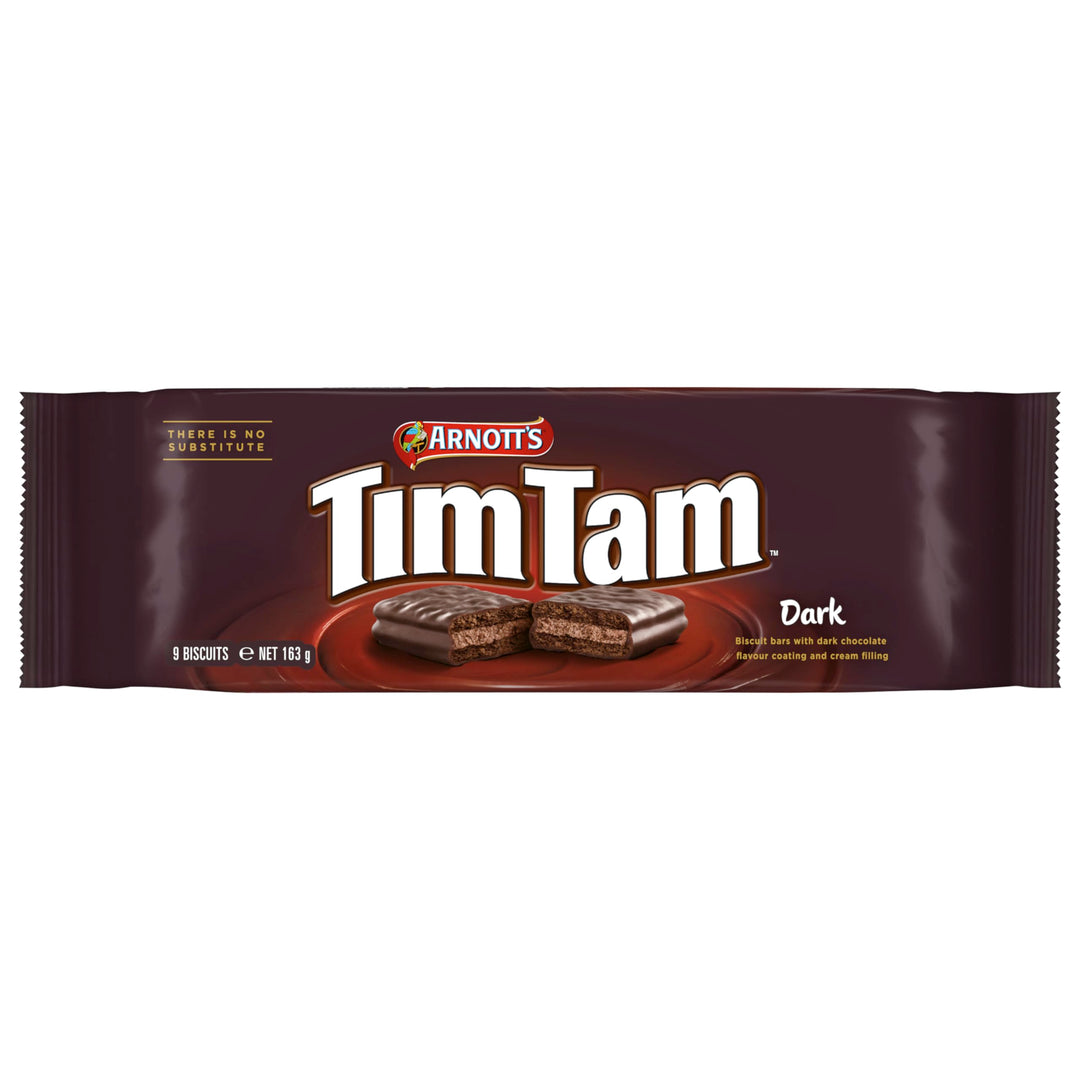 Tim Tam - Dark Chocolate Flavour Coated Biscuit Bars (163g)
