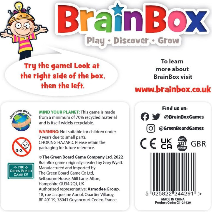 Brainbox Around The UK Card Game - 55 Cards, 440 Questions, Ages 8+