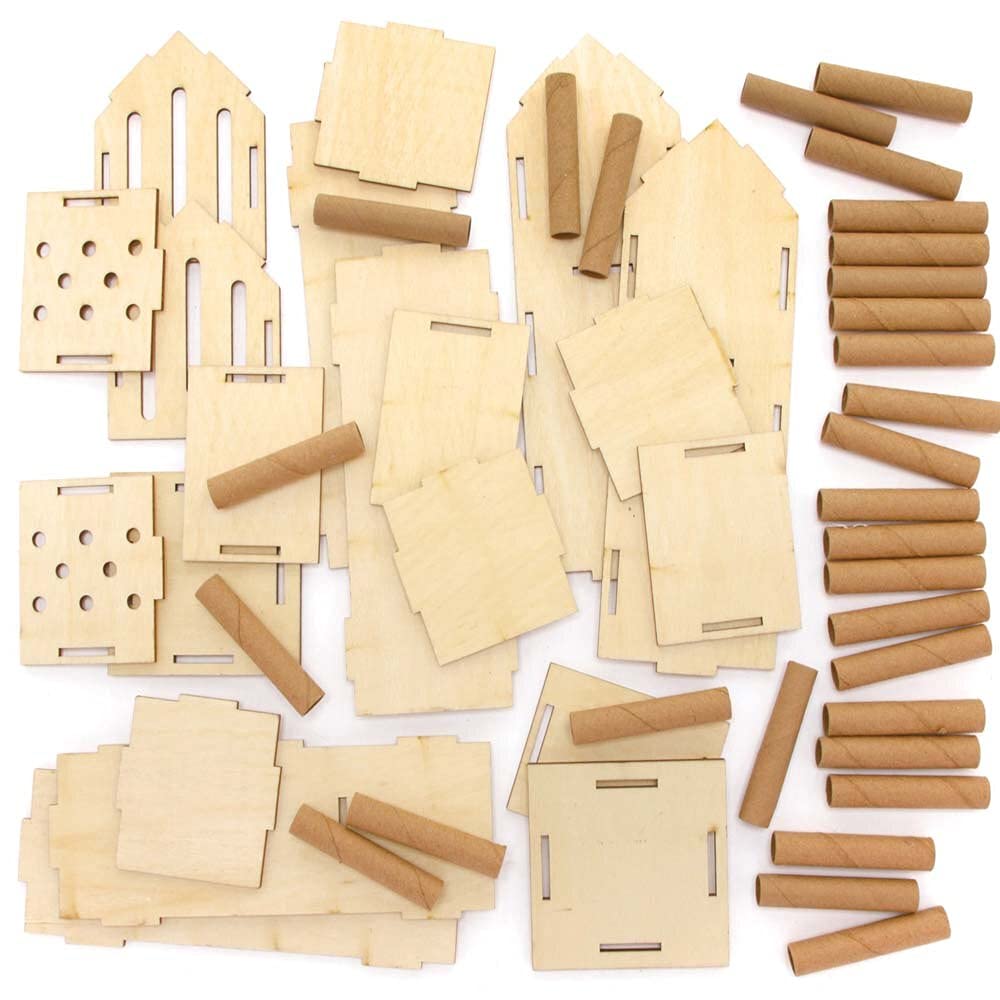Baker Ross FE508 Wooden Bug Hotel Kits - Pack of 2 | 3mm Plywood | Ages 3+ 2