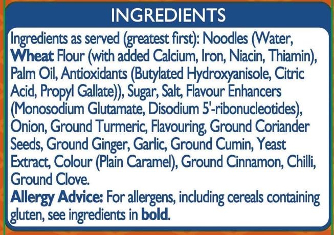 Batchelors Super Noodles Japanese Katsu Curry Flavour Instant Snack Cup 6