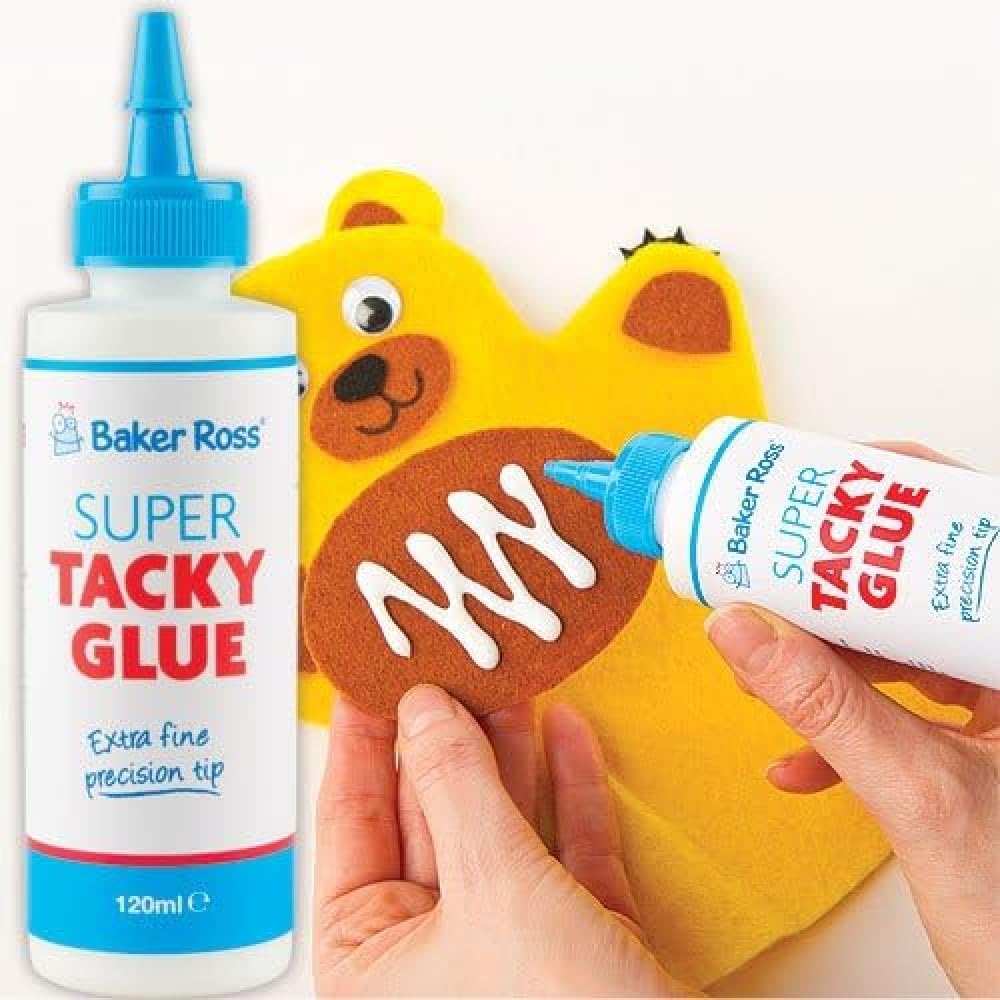 Baker Ross Super Tacky Glue for Kids - Washable Craft Glue for School and Art Projects 5