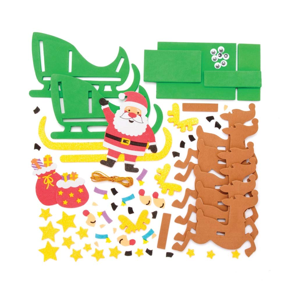 Baker Ross Reindeer & Sleigh Craft Kit - Christmas Arts & Crafts for Kids (Pack of 2) 4