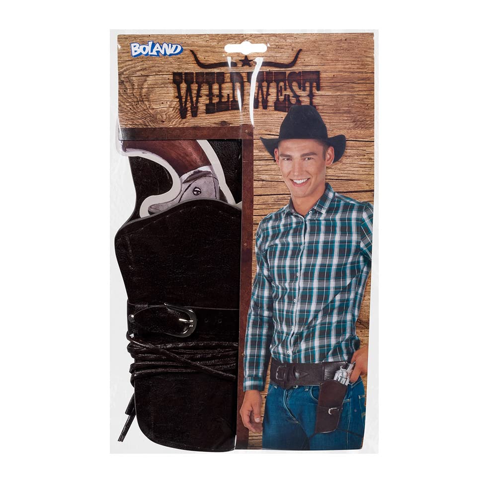 Boland Cowboy Holster and Belt Set - Brown Imitation Leather 5
