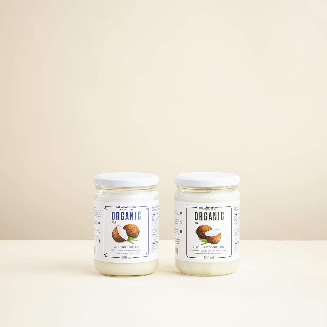 Eat Wholesome Organic Creamed Coconut Butter, 500g - 100% Natural Coconut Purée in Glass Jar
