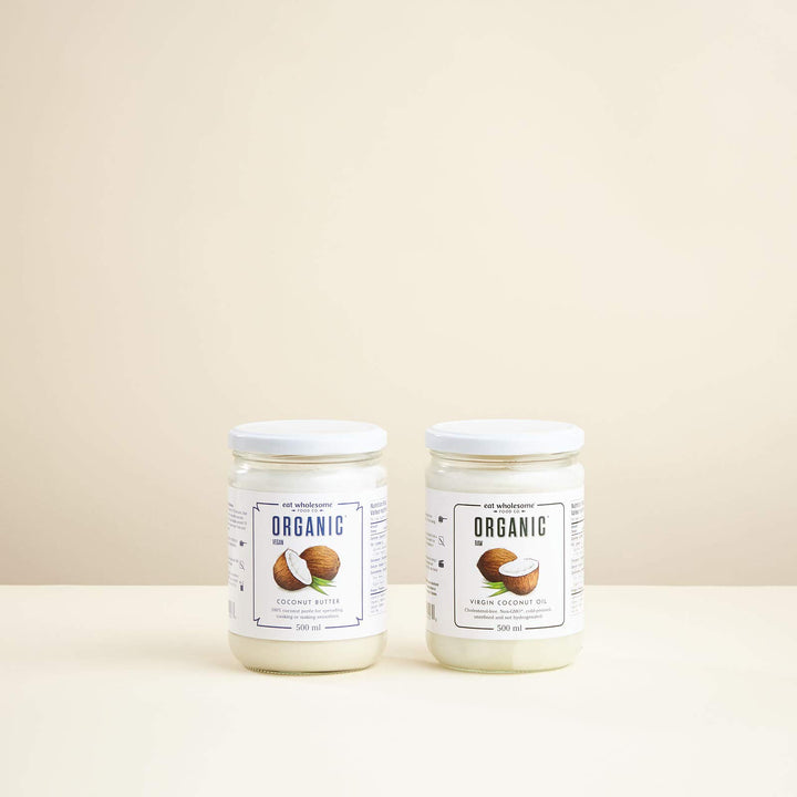 Eat Wholesome Organic Creamed Coconut Butter, 500g - 100% Natural Coconut Purée in Glass Jar