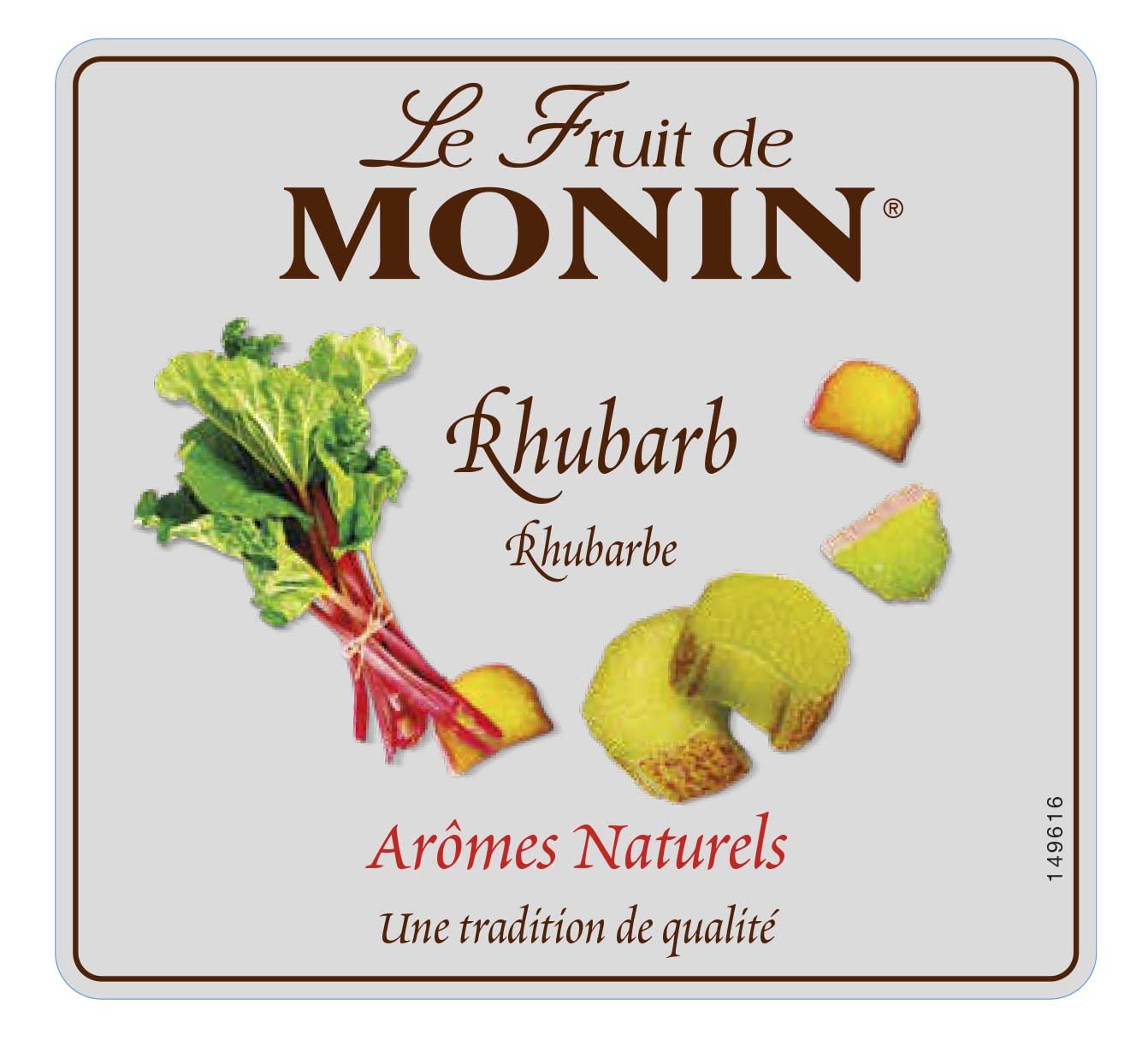 Monin Rhubarb Fruit Mix Puree - 1 Litre | 50.1% Rhubarb | Vegan & Kosher 2