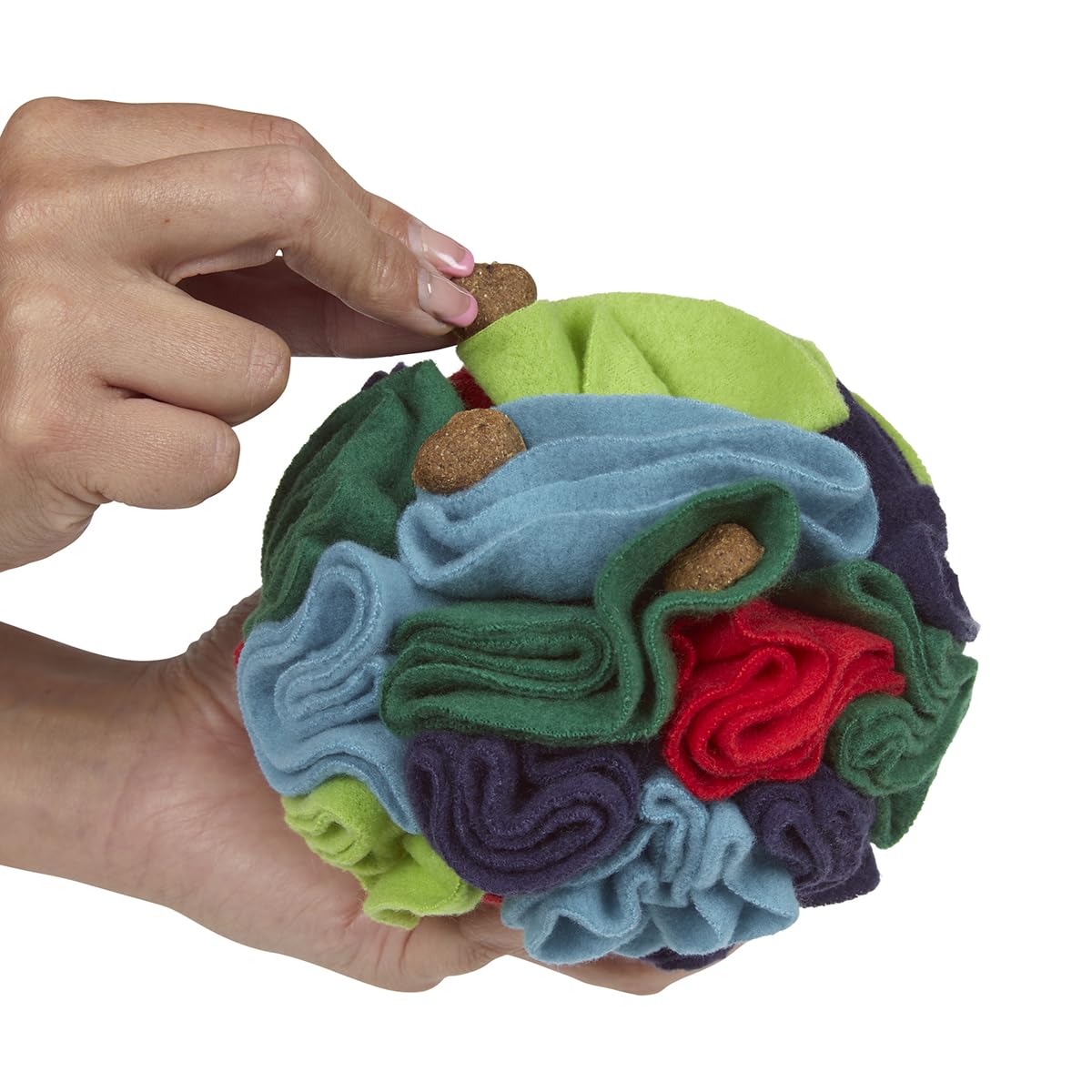 Petface Fabric Snuffle Ball Treat Puzzle Toy - Multi-Colour Polyester for Dogs 3