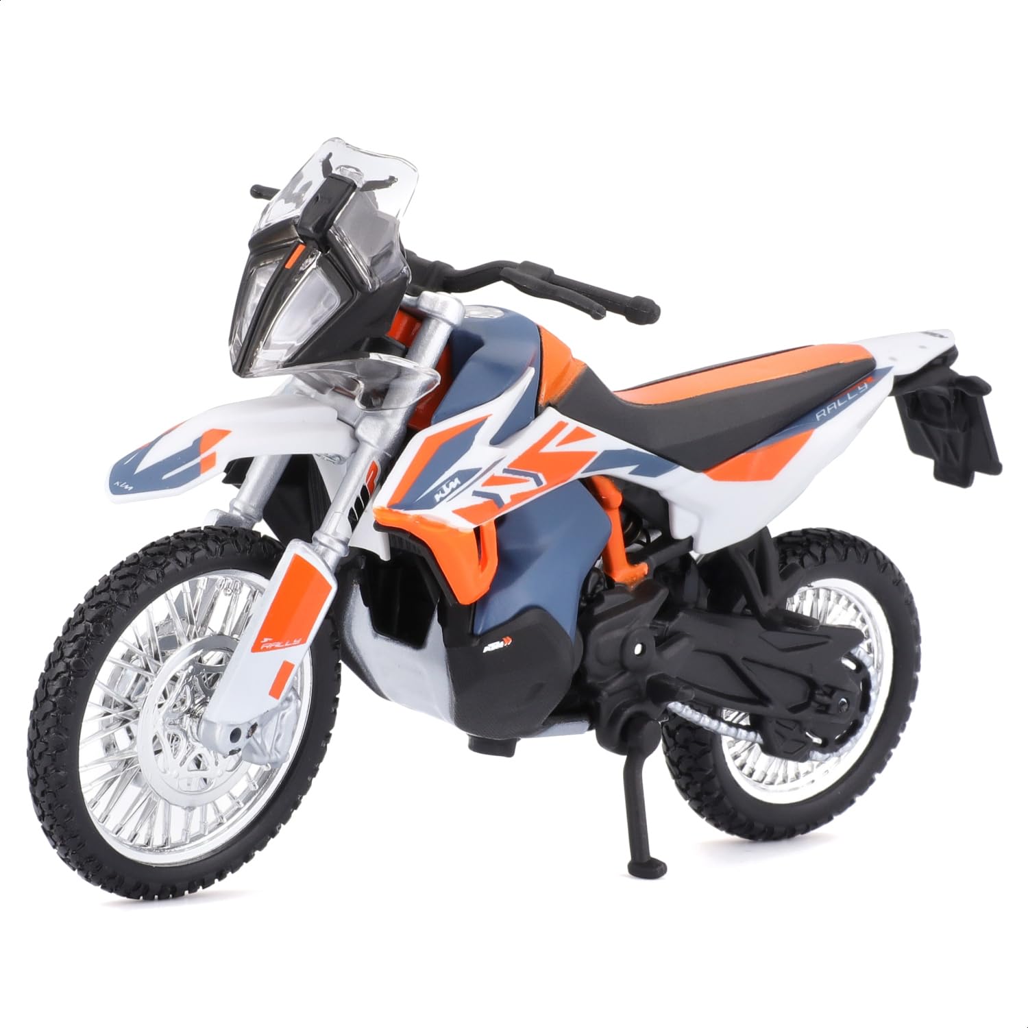 Bburago KTM 790 Adventure R Rally Motorbike Die-Cast Model - 1:18 Scale, White 2