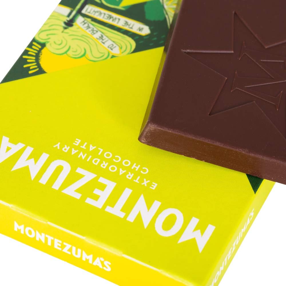 Montezuma - Sea Dog 70% Cocoa Dark Chocolate with Sea Salt & Lime, Vegan Gluten-Free Bar