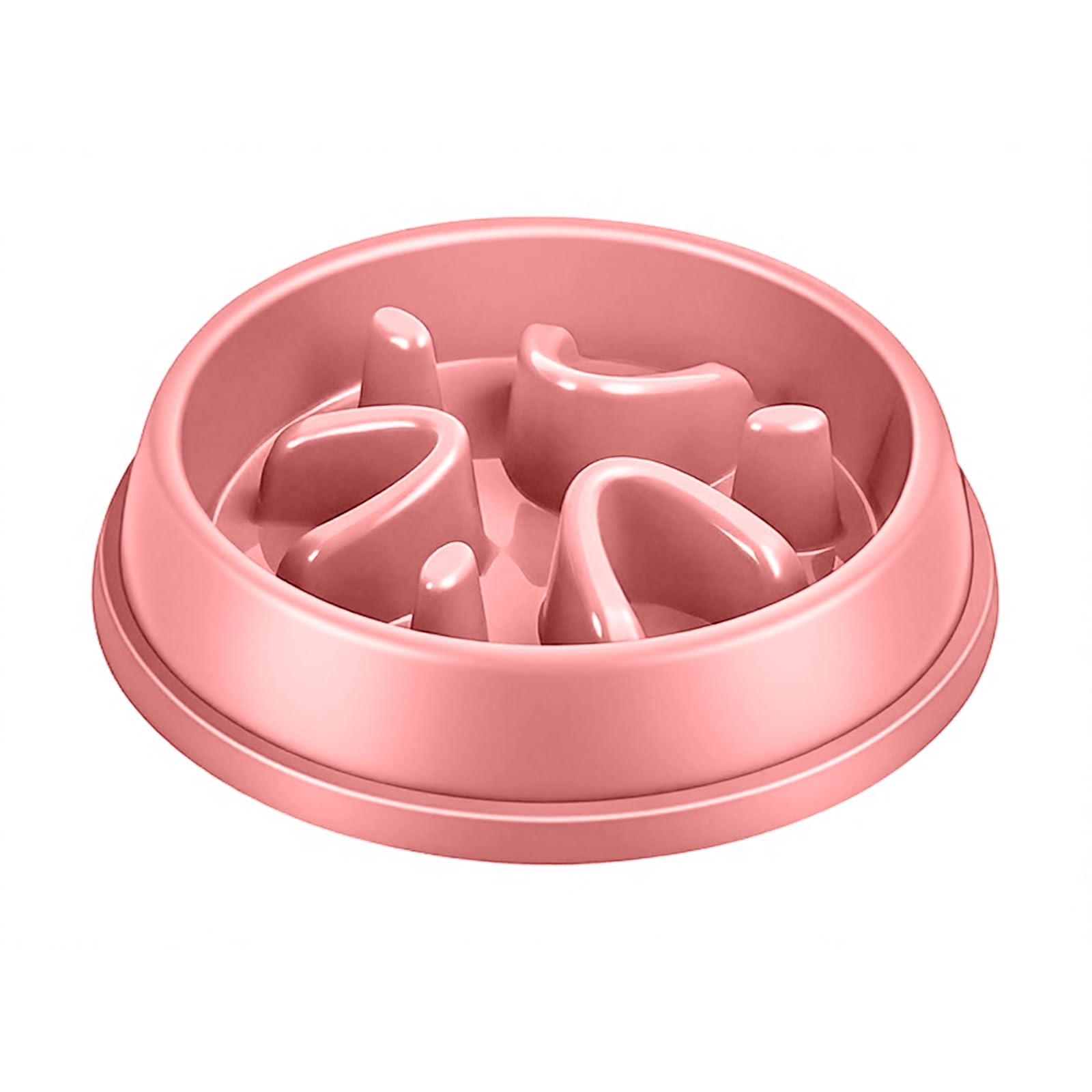 Woobroo Slow Feeder Dog Bowl - Anti-Choking Puzzle Design | Holds Up to 2 Cups | Pink