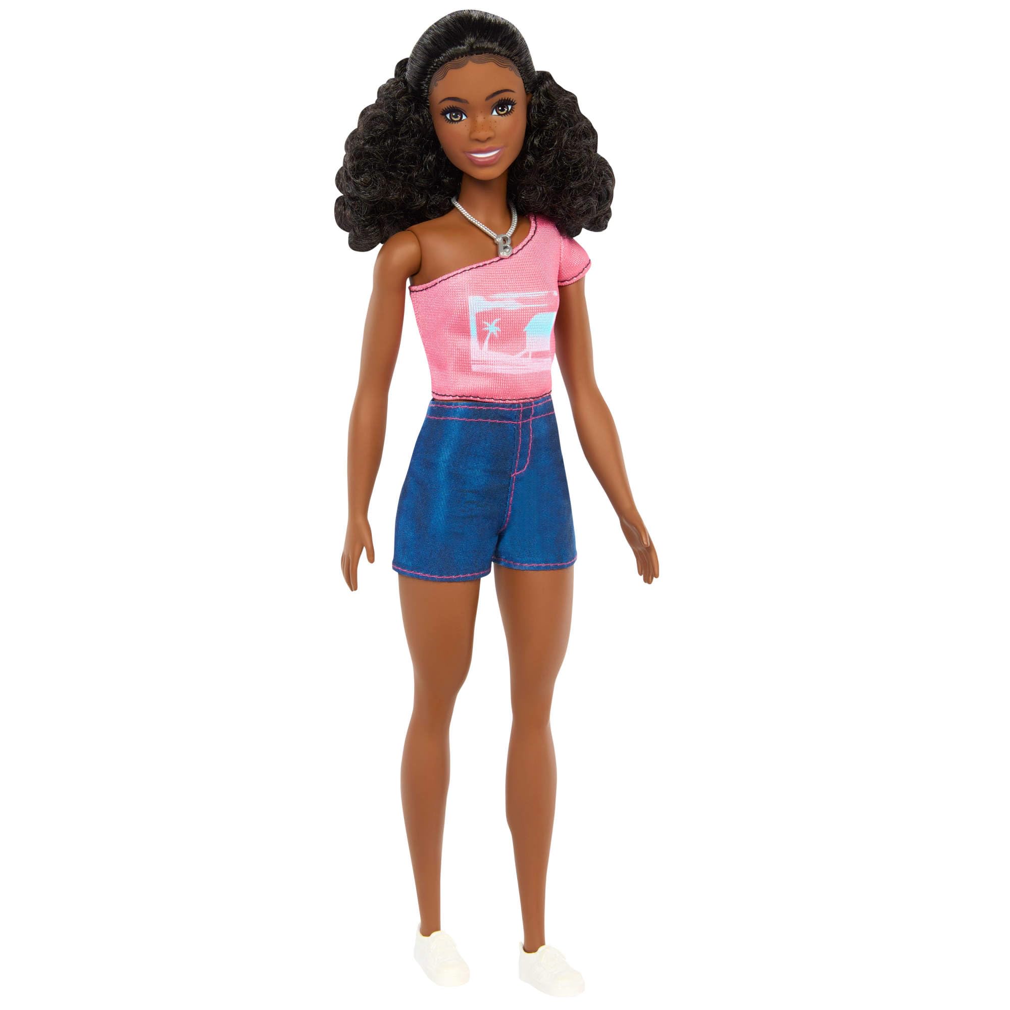 Barbie Mysteries: Beach Detectives Brooklyn Fashion Doll - Pink Outfit, Curly Brunette Hair, Ages 3+