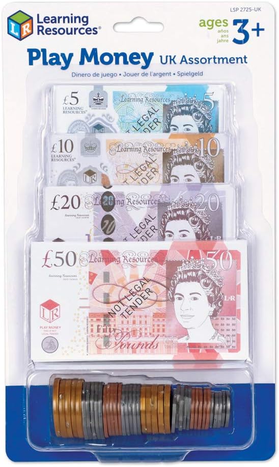 Learning Resources Play Money UK Assortment - Educational Toy for Ages 3+