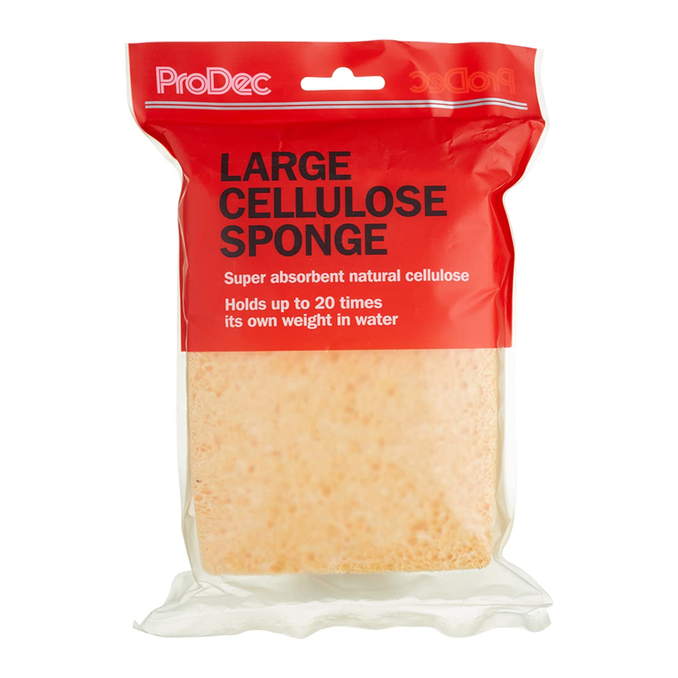 ProDec Super Absorbent Cellulose Sponge - Holds 20x Its Weight in Water | 150 x 115 x 40mm | Yellow