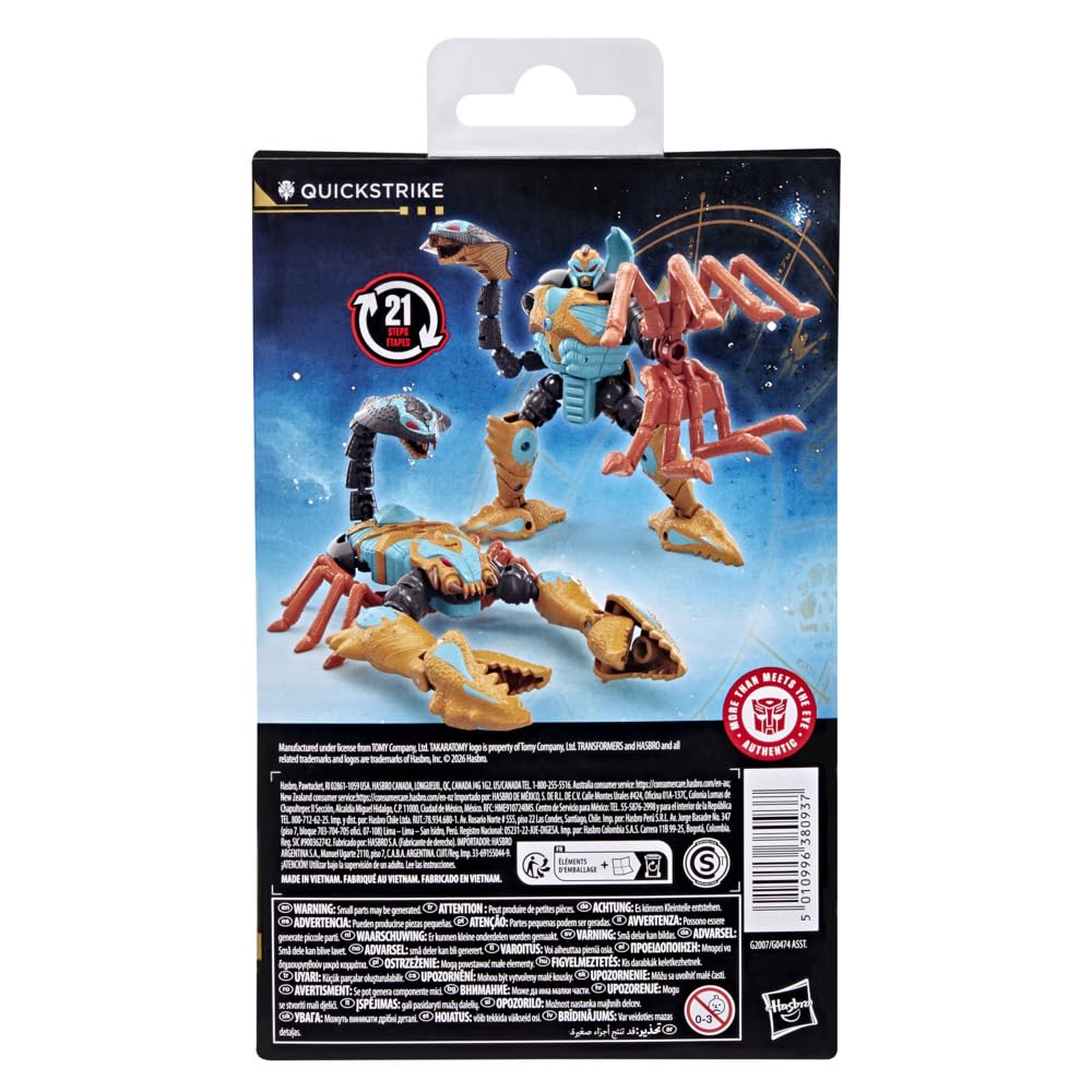 Transformers Age of the Primes Quickstrike Action Figure - Deluxe Class, 14 cm, 21 Steps 5