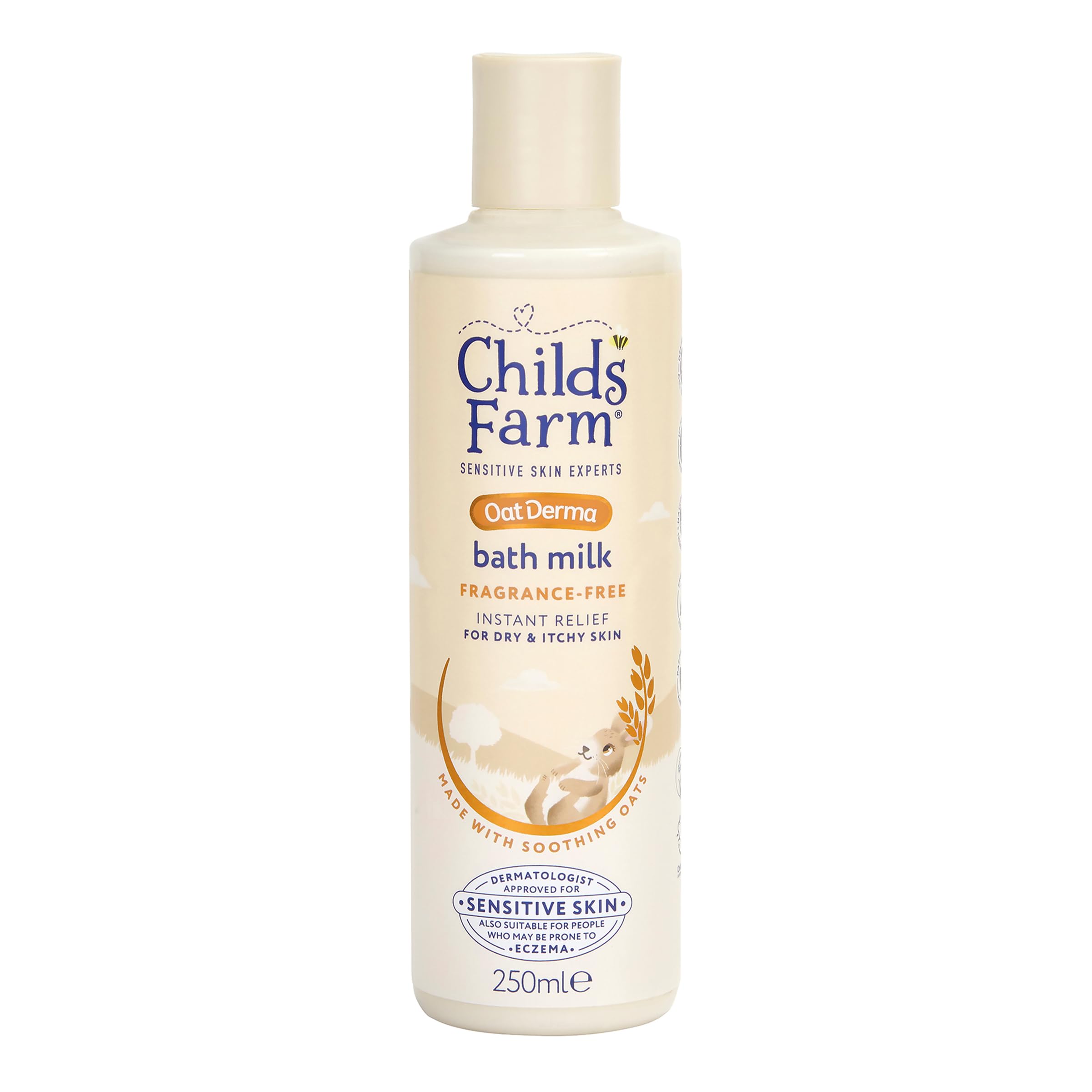 Childs Farm OatDerma Bath Milk - Fragrance-Free, Soothing Hydration for Sensitive Skin | 250 ml
