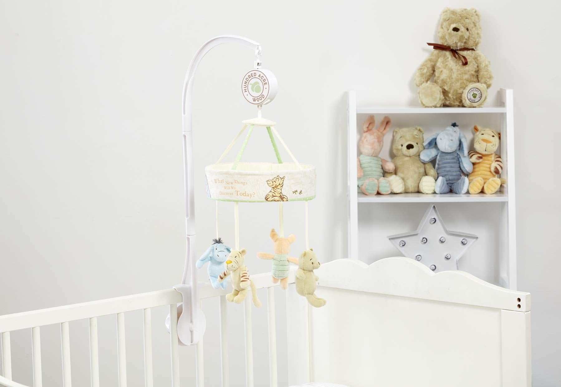 Rainbow Designs Winnie The Pooh Baby Mobile | Rotating Plush Characters | Soothing Lullaby 3