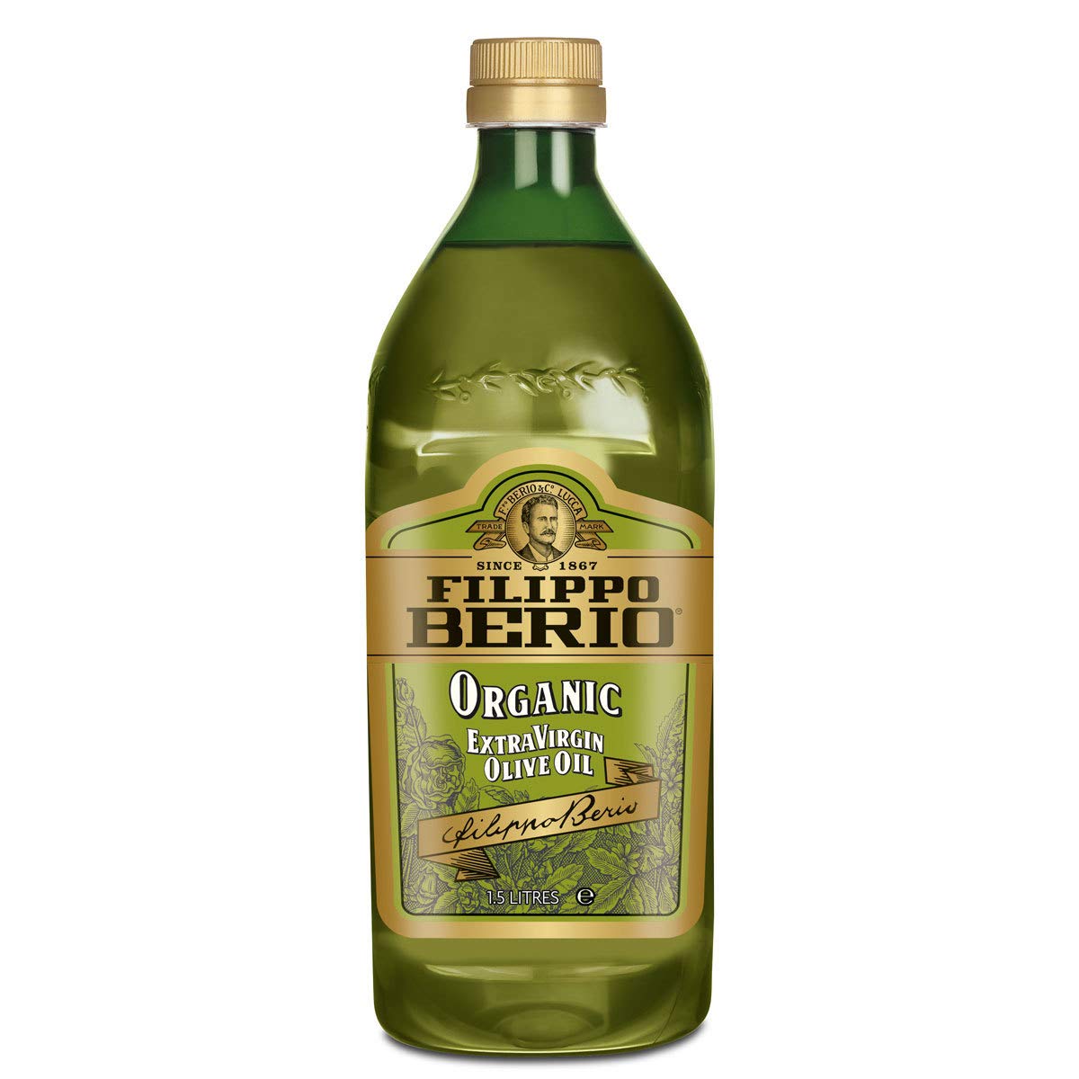Filippo Berio Organic Extra Virgin Olive Oil - Rich Fruity Flavour | 1.5 Litres